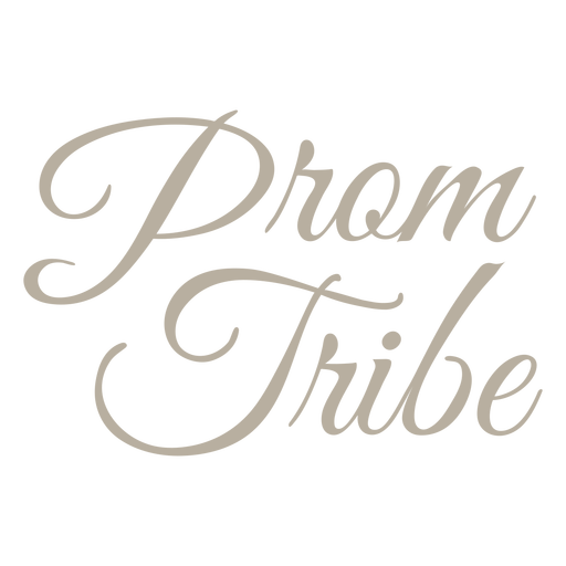 Prom tribe lettering