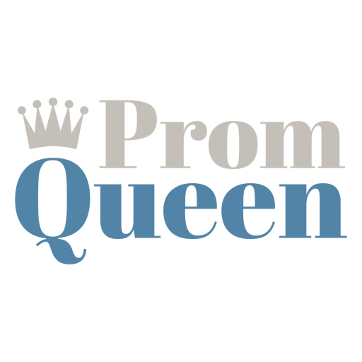 Prom queen crown badge PNG Design