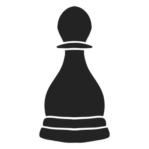 Pawn simple chess piece cut out PNG Design