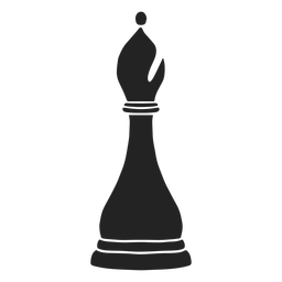 Bishop simple chess piece cut out