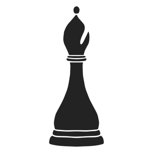 Bishop simple chess piece cut out PNG Design