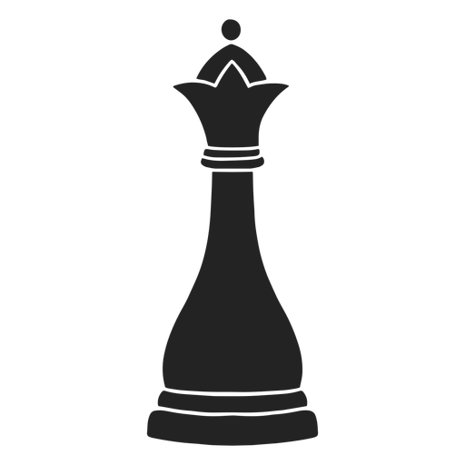 Queen simple chess piece cut out PNG Design