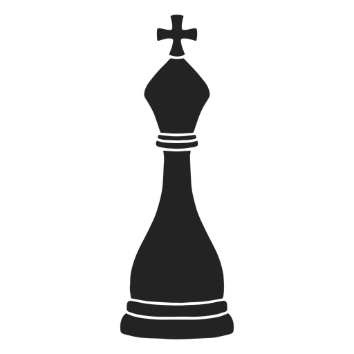King simple chess piece cut out