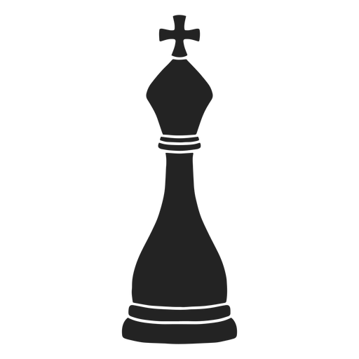 King simple chess piece cut out PNG Design