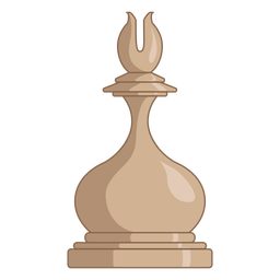 Bishop chess piece white color stroke PNG Design