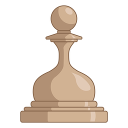 Pawn chess piece white color stroke Transparent PNG
