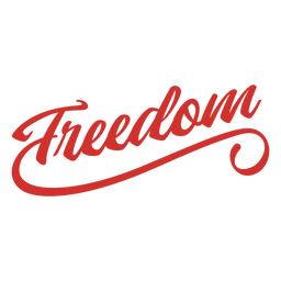 Freedom lettering badge Transparent PNG