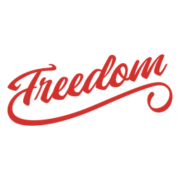 Freedom-Schriftzug-Abzeichen PNG-Design