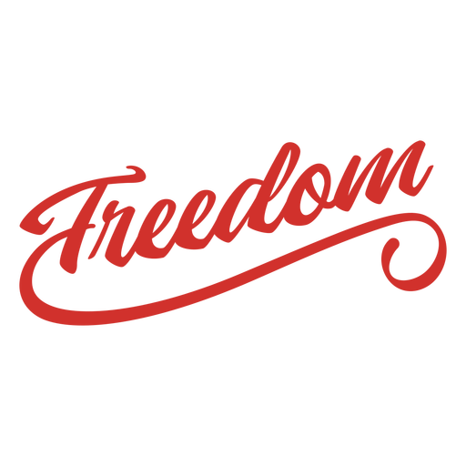 Freedom lettering badge PNG Design