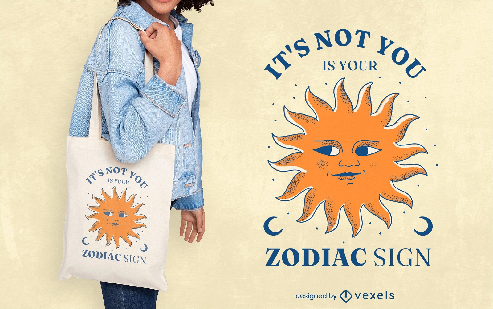 Diseño de la bolsa de asas de la cita divertida del signo del zodiaco