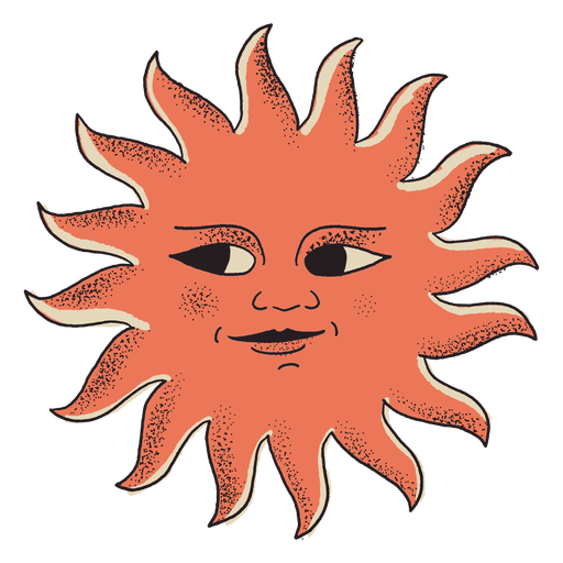 Sternzeichen Sonne Farbstrich PNG-Design