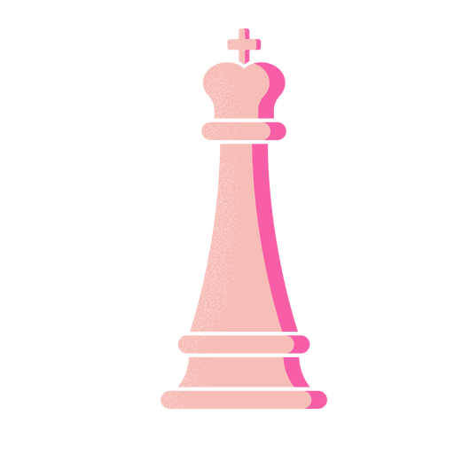 Pink king semi flat chess piece PNG Design