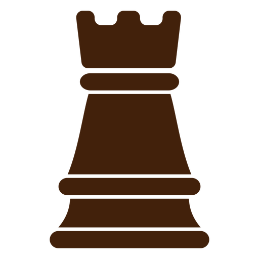 Simple rook chess piece cut out PNG Design