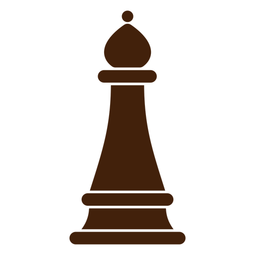 Simple bishop chess piece cut out