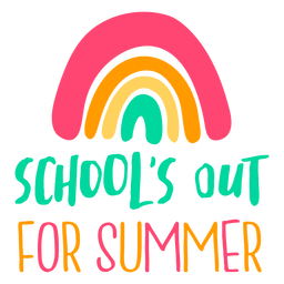 Schools out for summer flat PNG Design