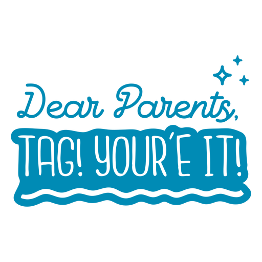 Liebe Eltern, Tag ausgeschnittenes Abzeichen PNG-Design