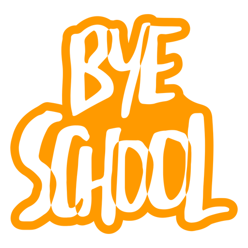 Bye school cut out badge PNG Design
