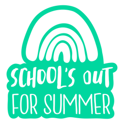 Escolas fora para o crachá recortado de verão Desenho PNG
