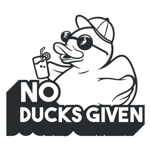 No ducks given filled stroke PNG Design