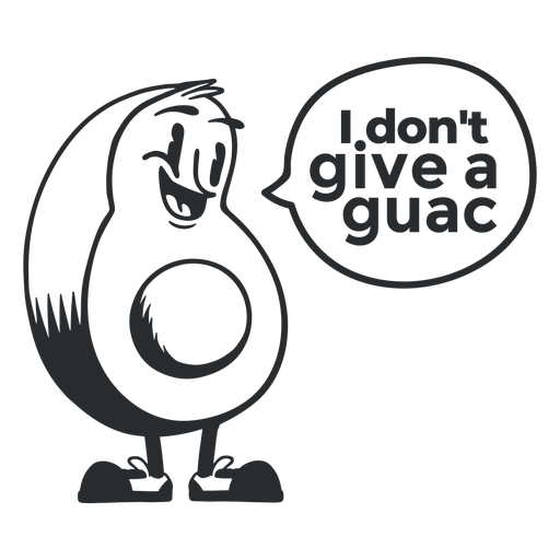 I dont give a guac filled stroke PNG Design