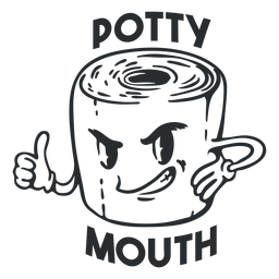 Potty mouth stroke PNG Design Transparent PNG