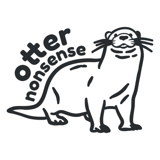 Otter Unsinn Schlaganfall PNG-Design