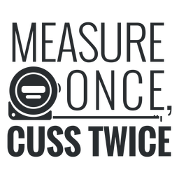 Measure tape quote filled stroke Transparent PNG