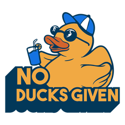 Keine Enten mit Abzeichen PNG-Design