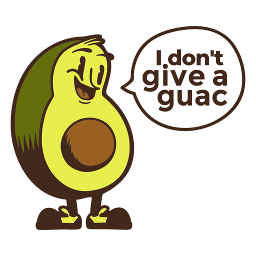 Eu não dou um distintivo guac Desenho PNG