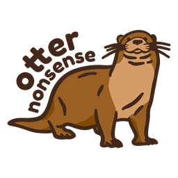 Otter nonsense badge PNG Design Transparent PNG
