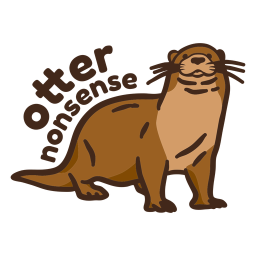 Otter-Unsinn-Abzeichen PNG-Design