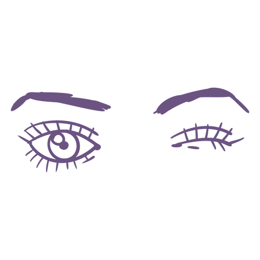 Golpe de guiño de ojos Diseño PNG