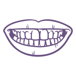 Smile filled stroke PNG Design Transparent PNG