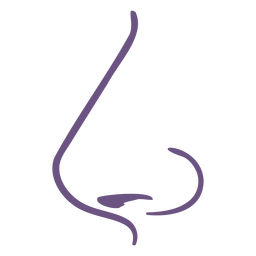 Nose profile stroke PNG Design