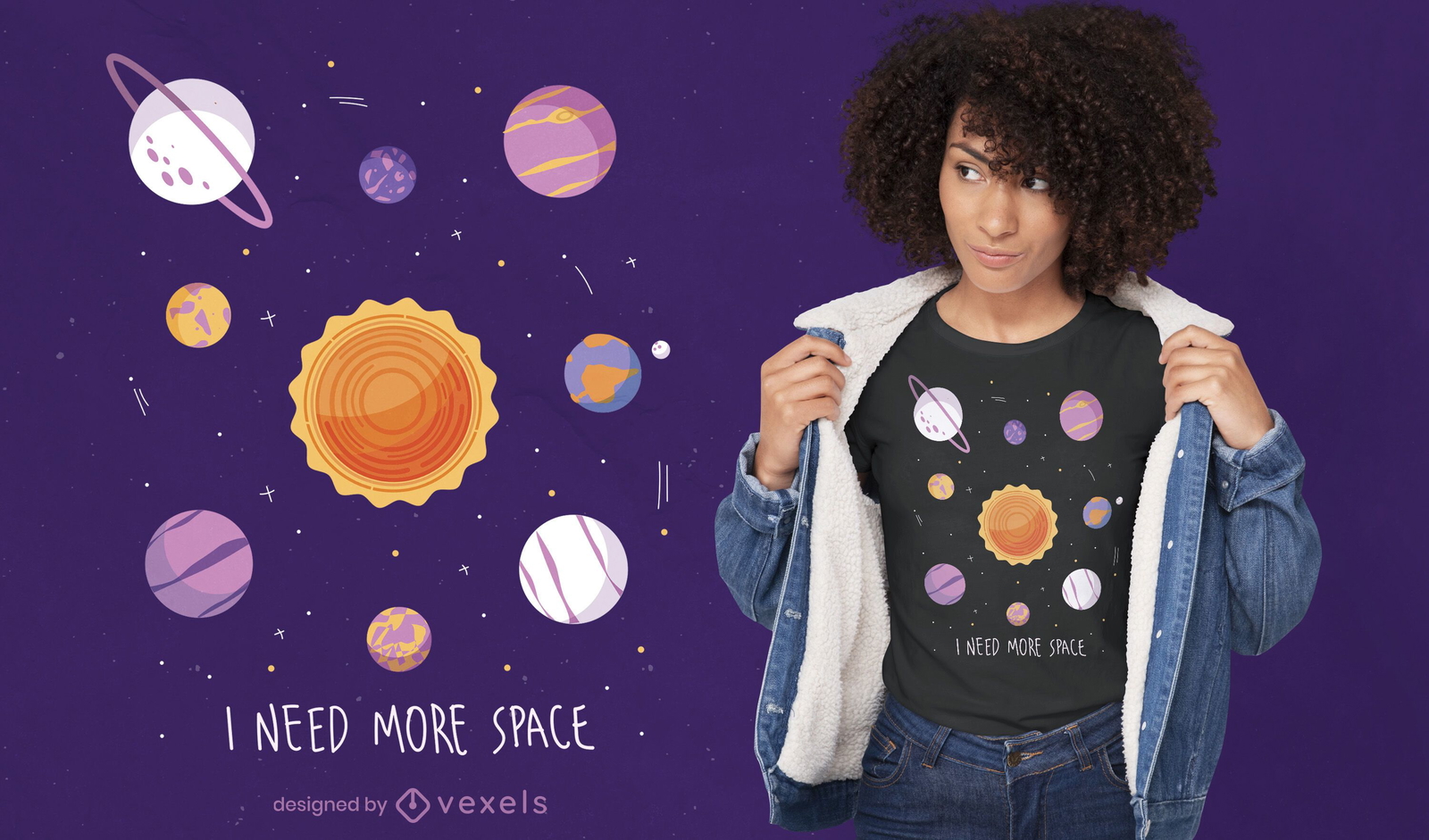 Necesita más diseño de camiseta con cita de espacio