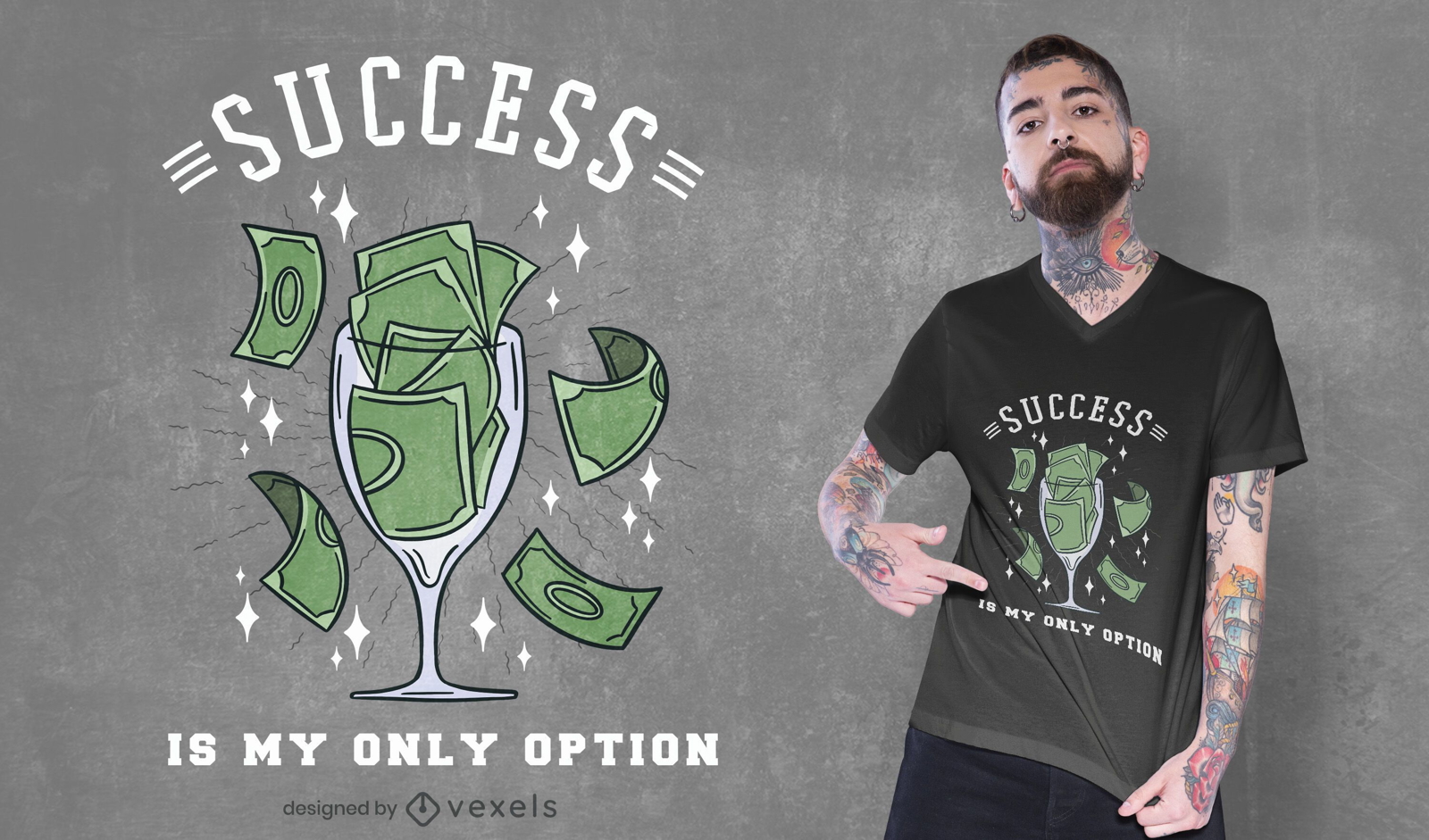 El éxito es mi única opción de diseño de camiseta de vidrio.