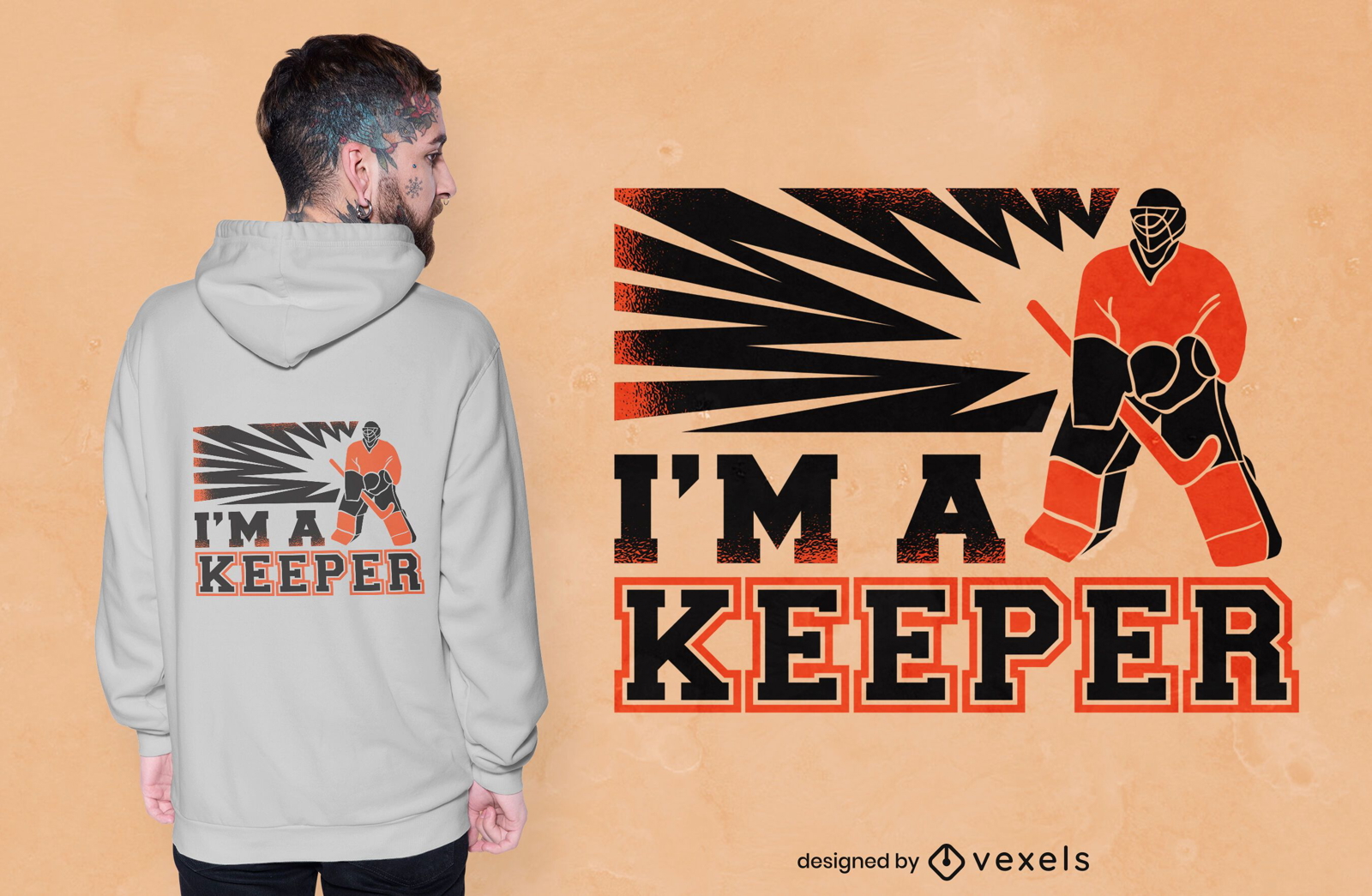 I'm a keeper hockey t-shirt design
