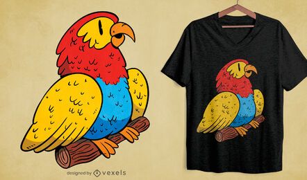 Colorful Parrot Animal T-shirt Design Vector Download