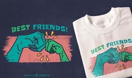 Diseño de camiseta con cita de amigos dinosaurios