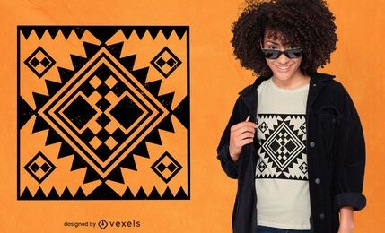 Diseño de camiseta con motivo bereber africano