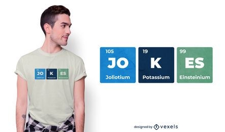 Design de t-shirt de mesa periódica de elemento engraçado
