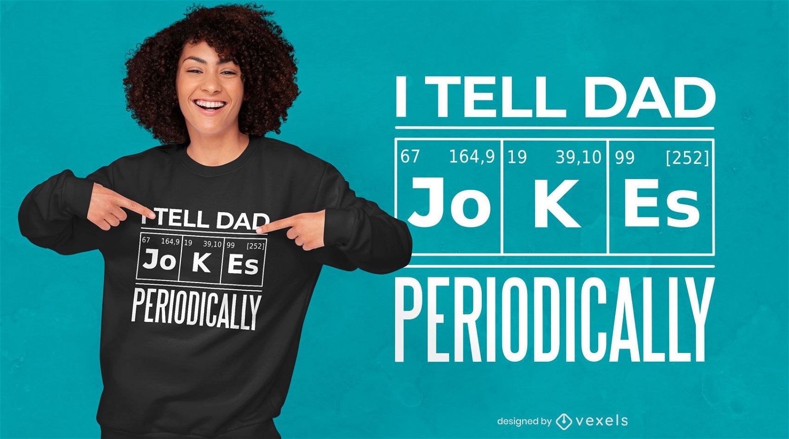 Periodic table dad jokes t-shirt design