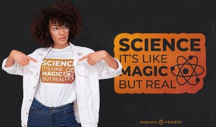 Design de t-shirt de citação científica e mágica