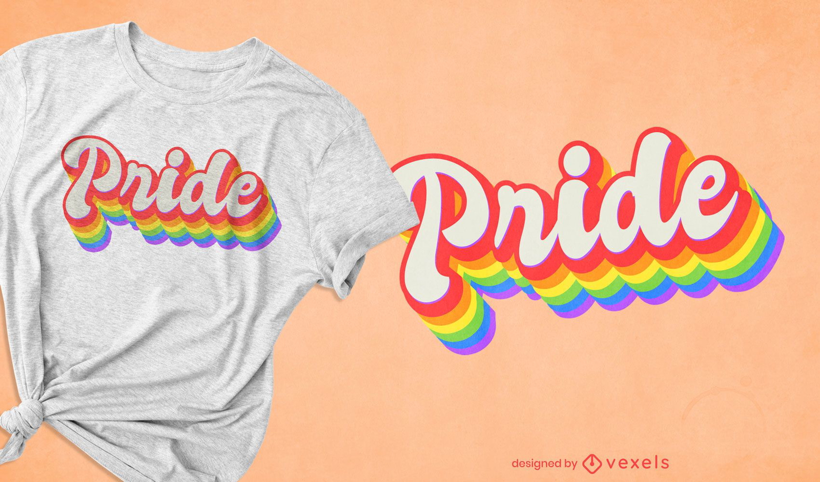 Diseño de camiseta retro con cita lgbt de orgullo