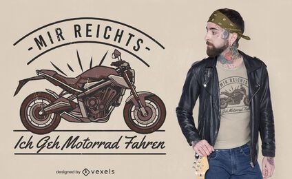 Diseño de camiseta de paseo en motocicleta vintage.