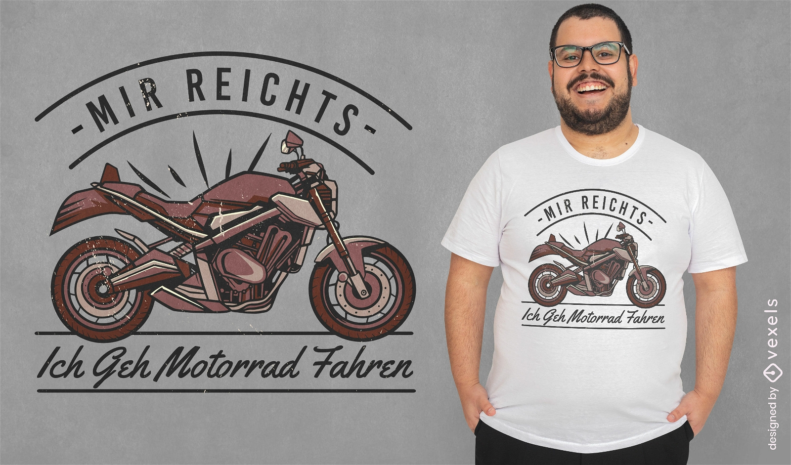 Vintage Motorradfahrt T-Shirt Design