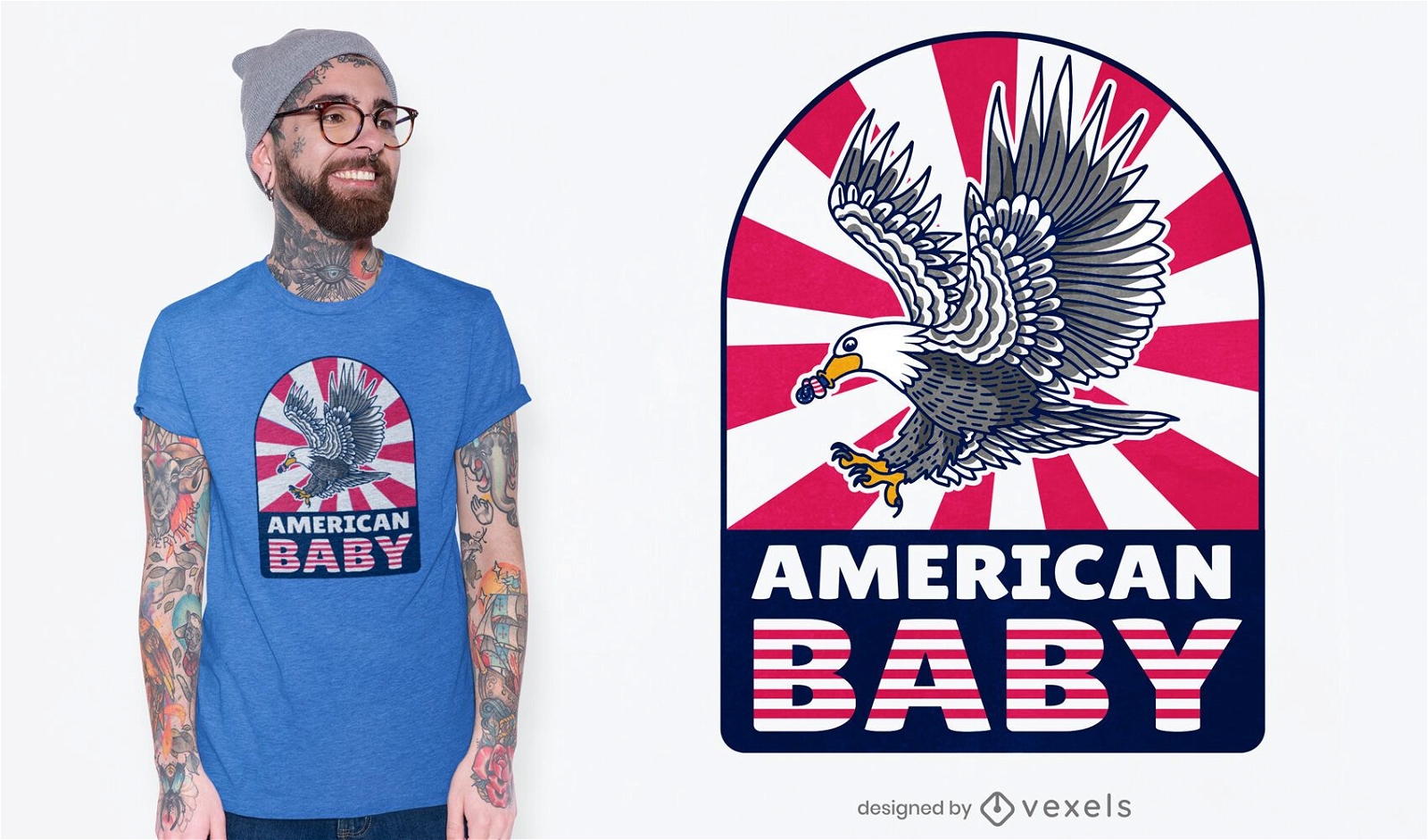 American baby t-shirt design