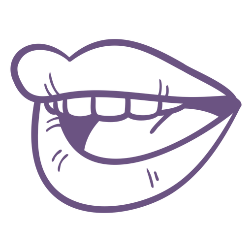 Mouth talking filled stroke PNG Design