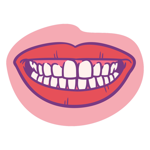 Großer Lächeln-Farbstrich PNG-Design