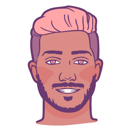 Homem sorrindo traço de cor Desenho PNG